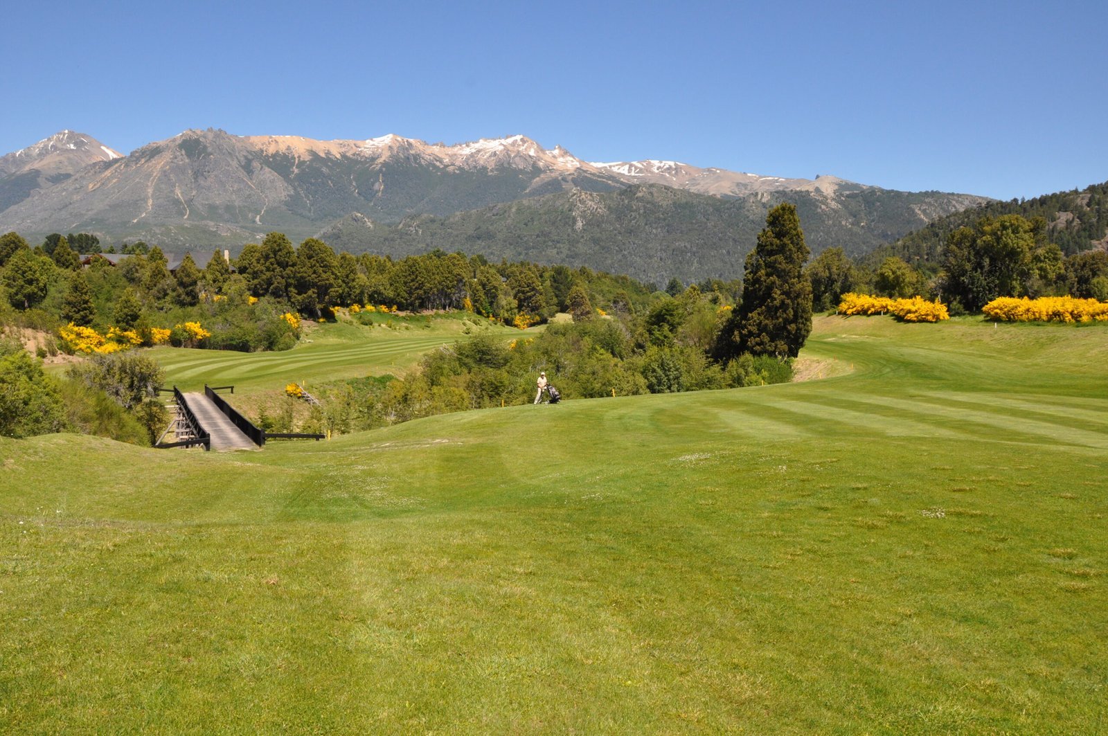 Arelauquen Golf Course Bariloche water hazard lake Patagonia Argentina private